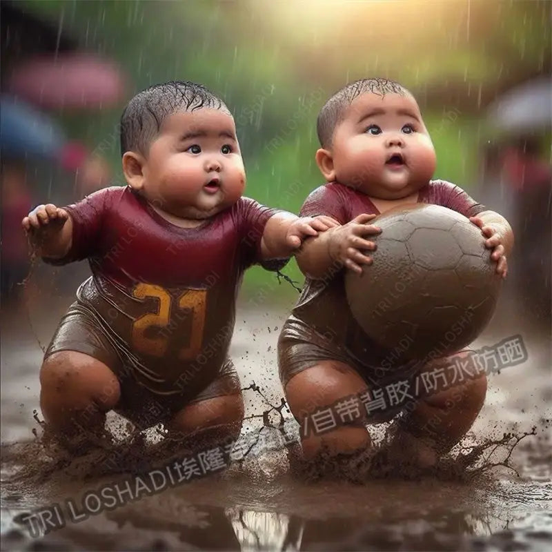 Mud Kickball Baby Sticker Wall Decoration Personality Creative Cute Man Treasure Sticker Electric Car Waterproof Sticker Oasis Select TG4807 40cm