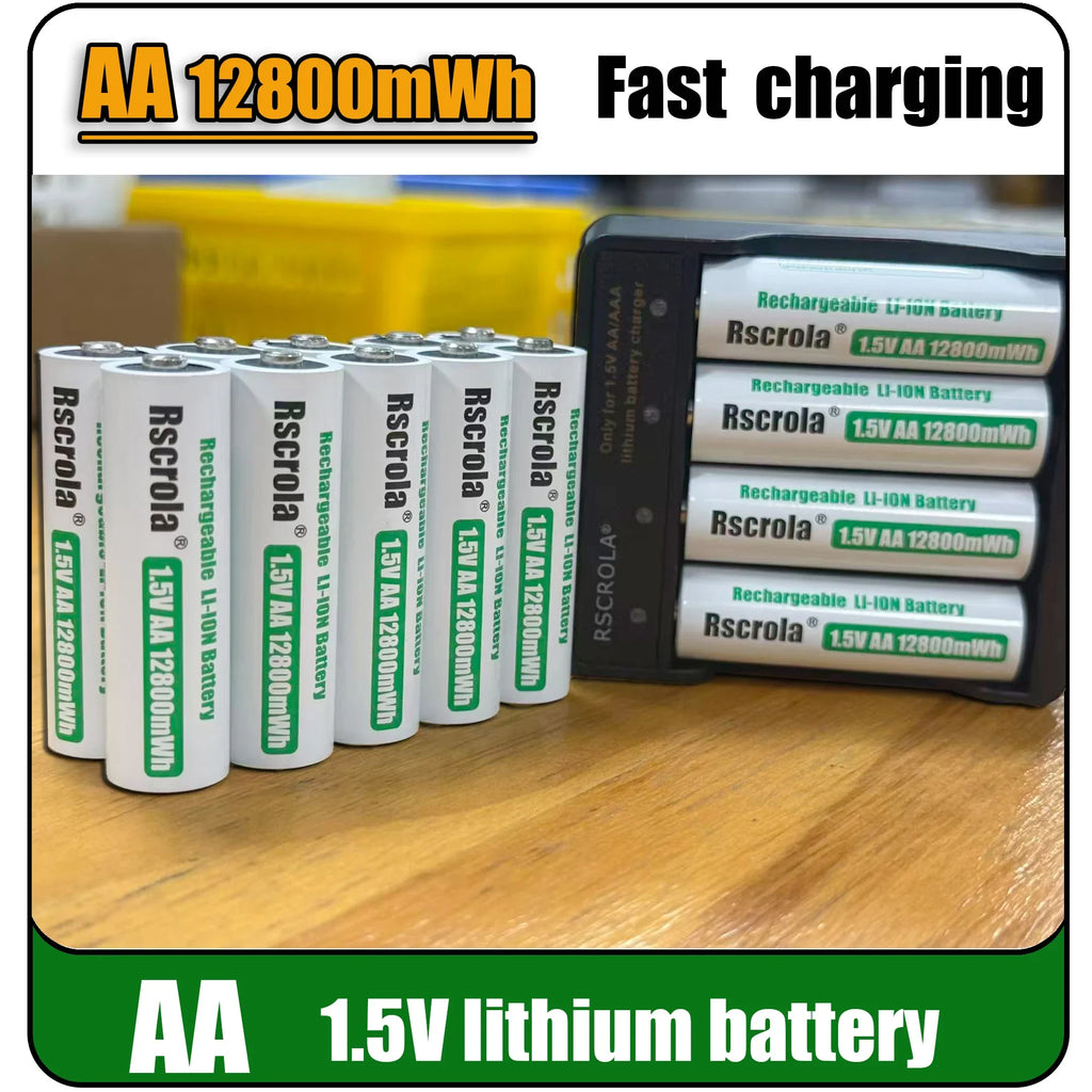 1.5V AAA8900mWh rechargeable battery New AAA lithium battery long life for Mouse Flashlight Fan Game Machine electric toy Oasis Select