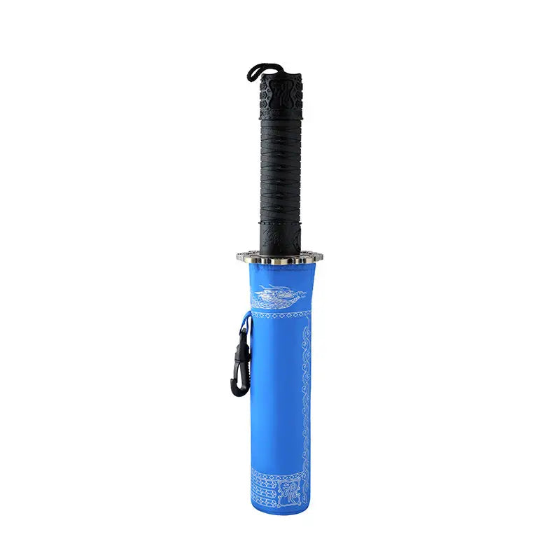 Fully Automatic 270T High Density Umbrella Cloth Samurai Umbrella Wind Resistant High Quality Folding Clear Umbrella Oasis Select Blue