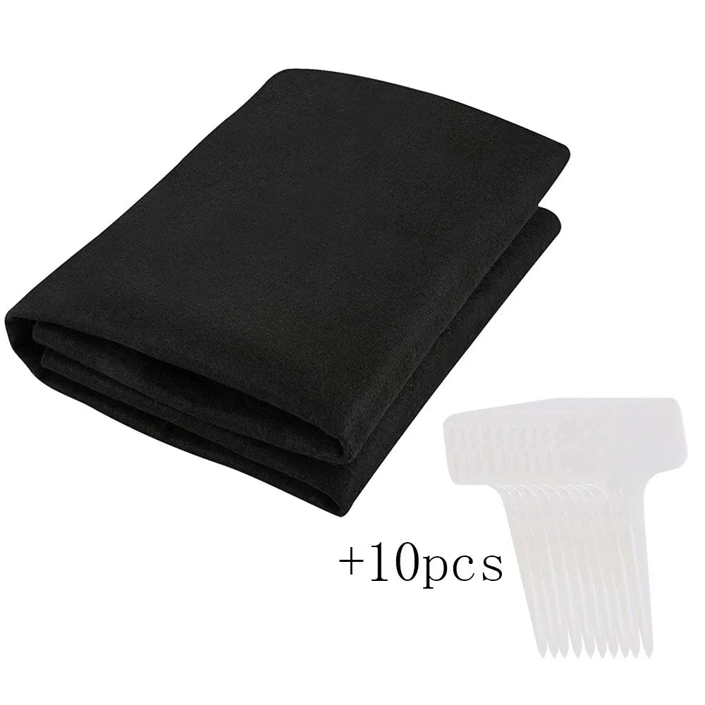 Breathable Watering Capillary Mat Reusable Eco-Friendly Basket Liner Mat with 10 Plant Tags Black Automatic Plant Watering Mat Oasis Select Black