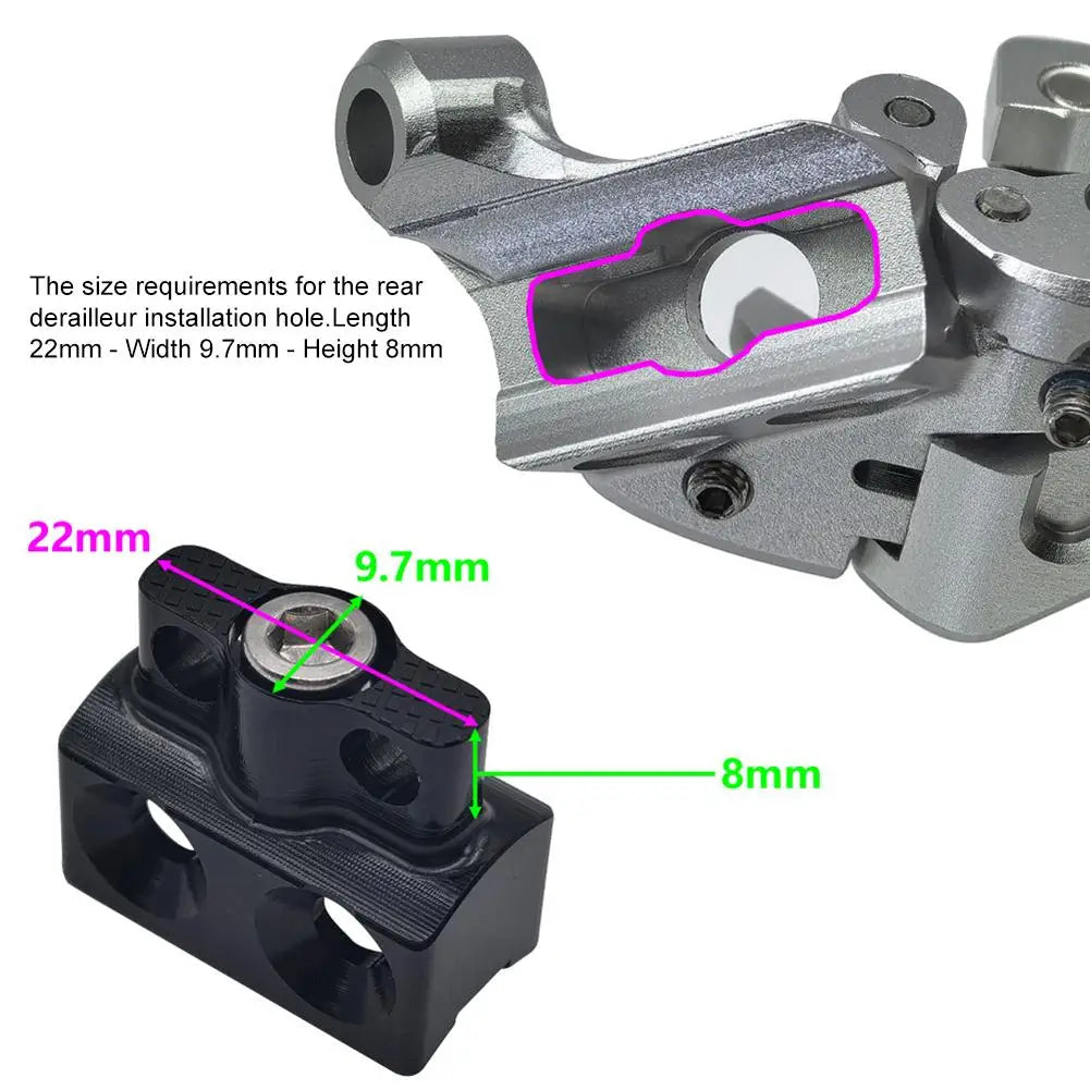 Rear Derailleur Hanger Extender For Folding Bikes Compatible With For Brompton Up To 11 34T Flywheel Aluminium Material Oasis Select