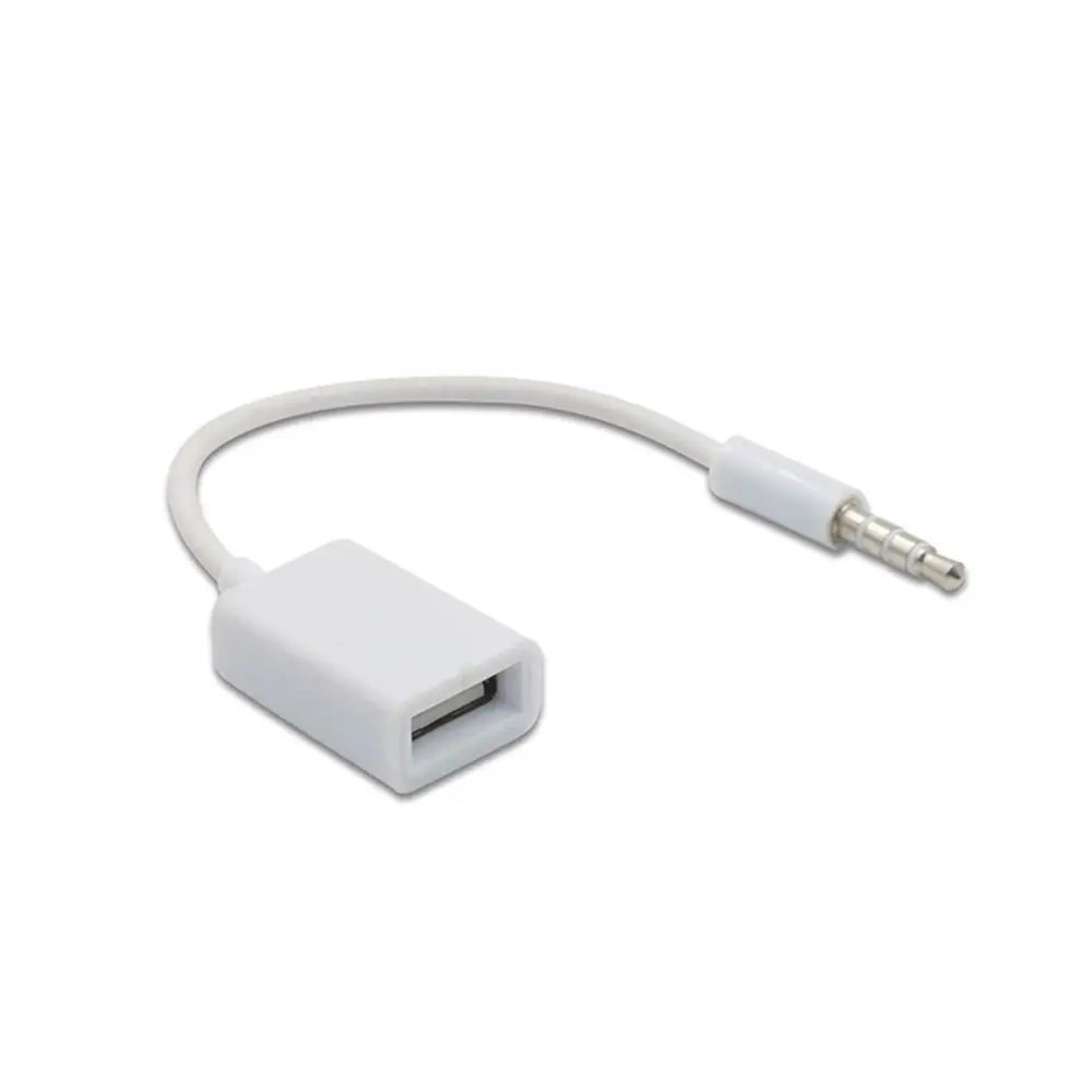 3.5mm Male Usb Female To 3.5mm Car Audio Cable AUX Audio OTG 3.5MM To USB Female Adapter Cable USB 2.0 Female Converter Cable Oasis Select white