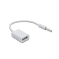 3.5mm Male Usb Female To 3.5mm Car Audio Cable AUX Audio OTG 3.5MM To USB Female Adapter Cable USB 2.0 Female Converter Cable Oasis Select white