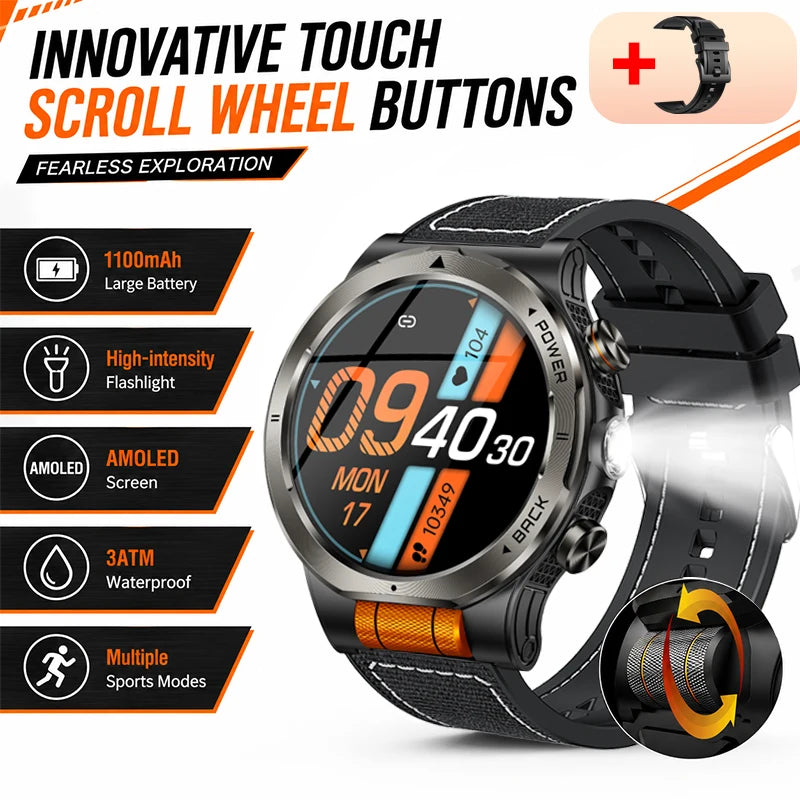 ZODVBOZ KT91 Smart Watch – AMOLED, 1100mAh, 3ATM Waterproof