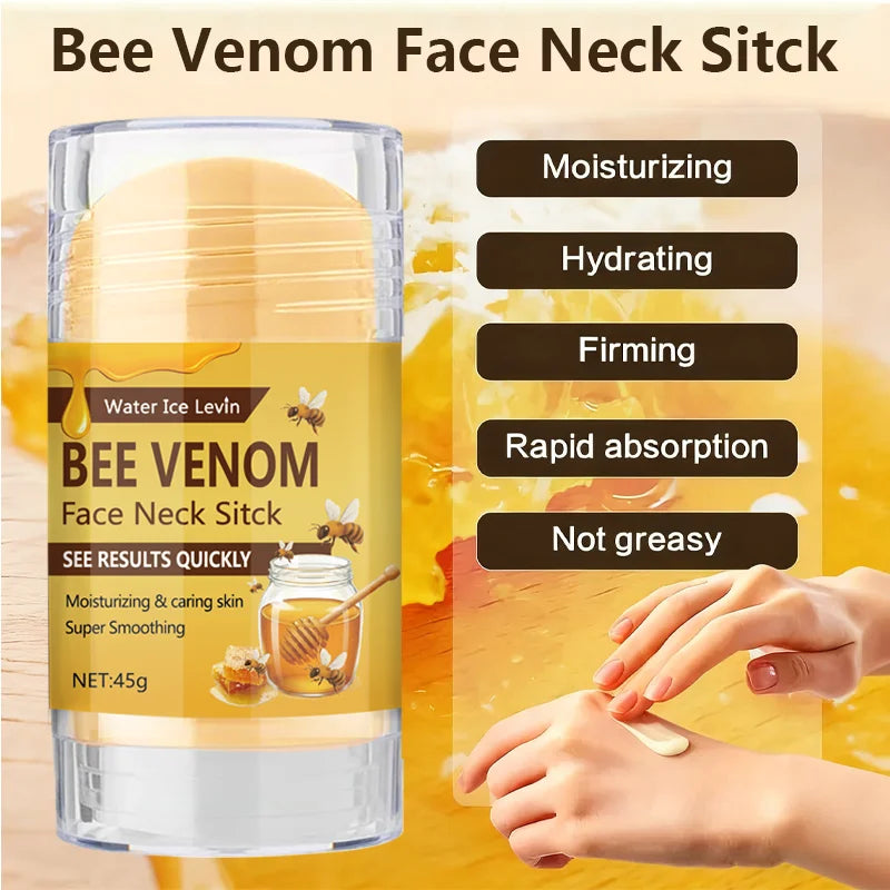 Bee Venom Face & Neck Firming Stick with Collagen & Vitamin C - Intense Moisturizing & Smoothing Anti-Aging Treatment Oasis Select