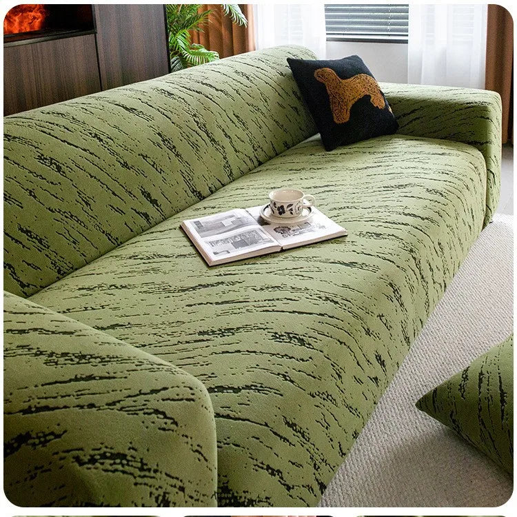 New All-inclusive Anti-cat Scratch Elastic Sofa Cover, One-piece Anti-slip Sofa Protective Cover Cover Sofa Oasis Select 3 people 190-230cm Matcha Green