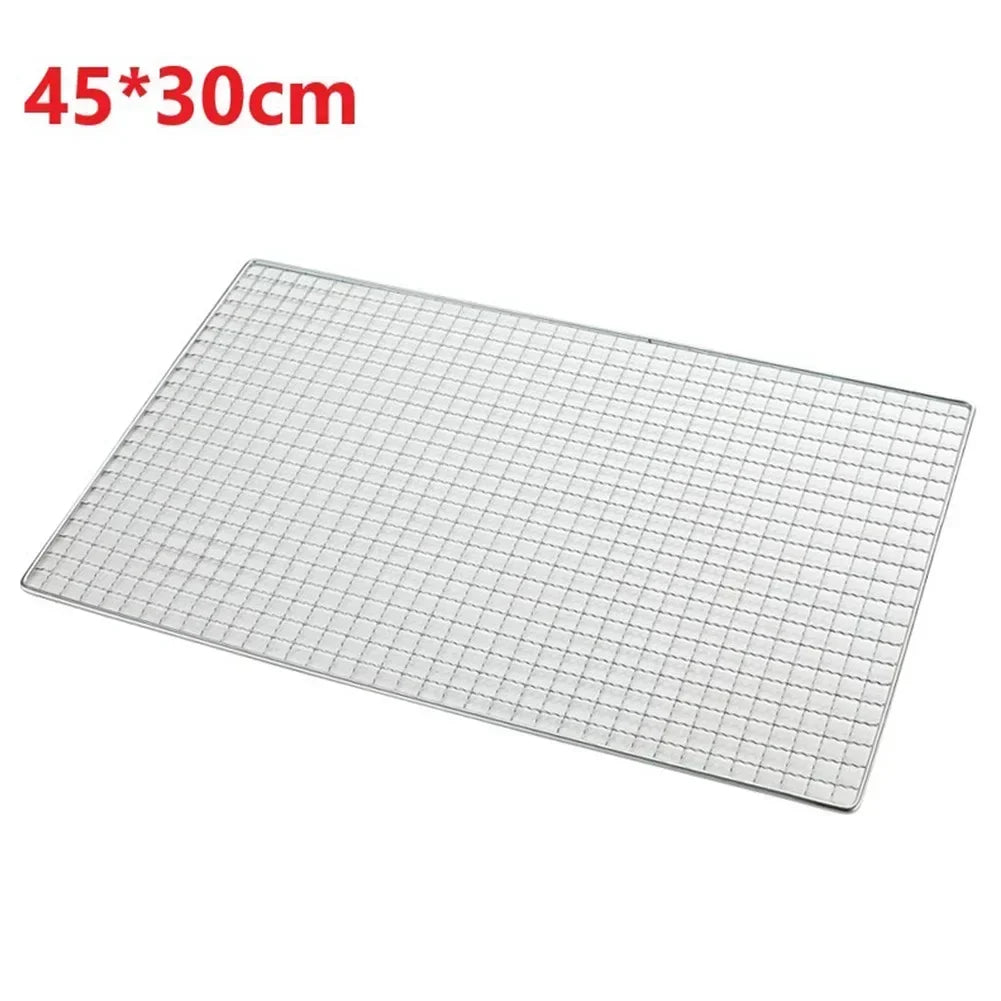 BBQ Grill Mesh Grate – Stainless Steel Grid for Camping & BBQ BBQ Grill Grate Oasis Select