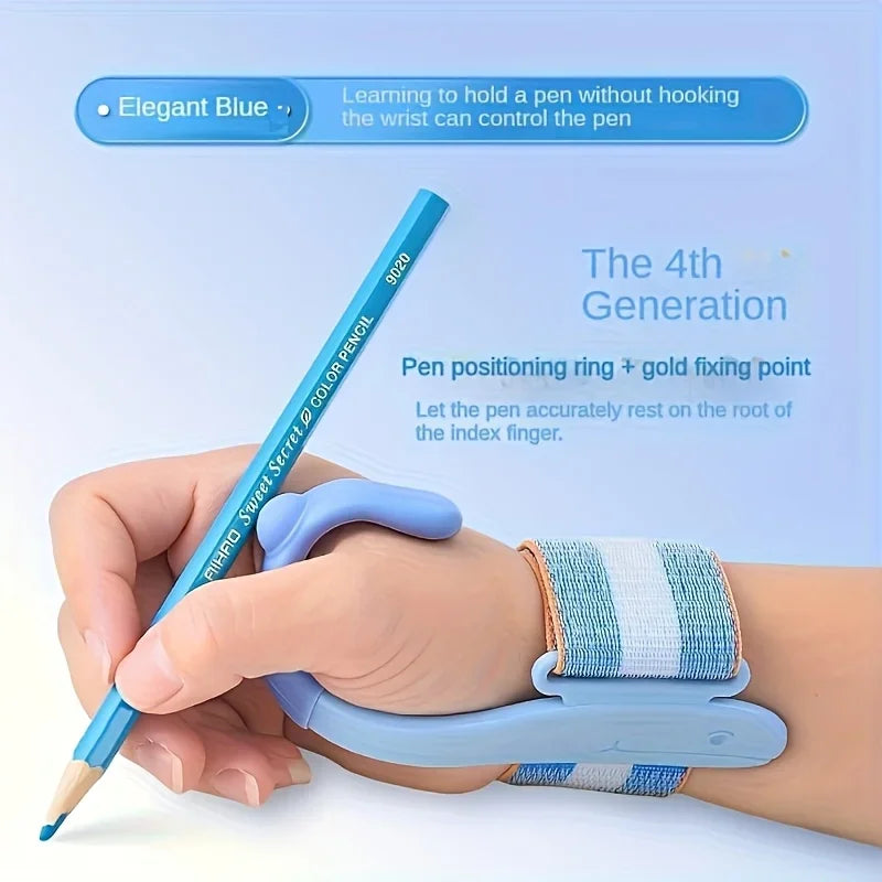 Silicone Right-handed Wrist Correction Pen Holder (for Right-handed Use Only), Anti Hook Design, Ergonomic Writing Aid Oasis Select