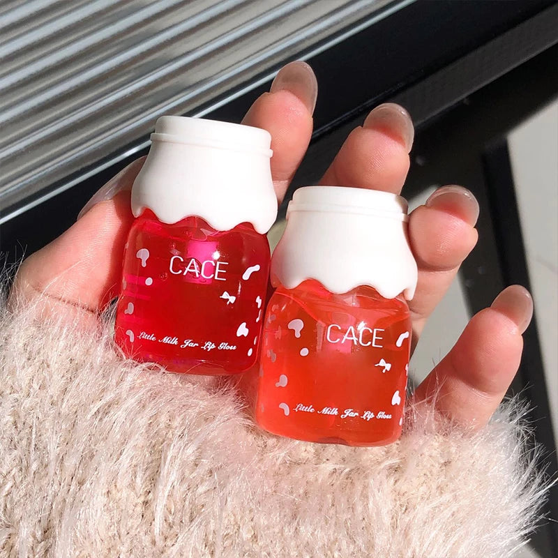CACE Milk Jar Lip Gloss Oil – Moisturizing Peach Lip Plumper