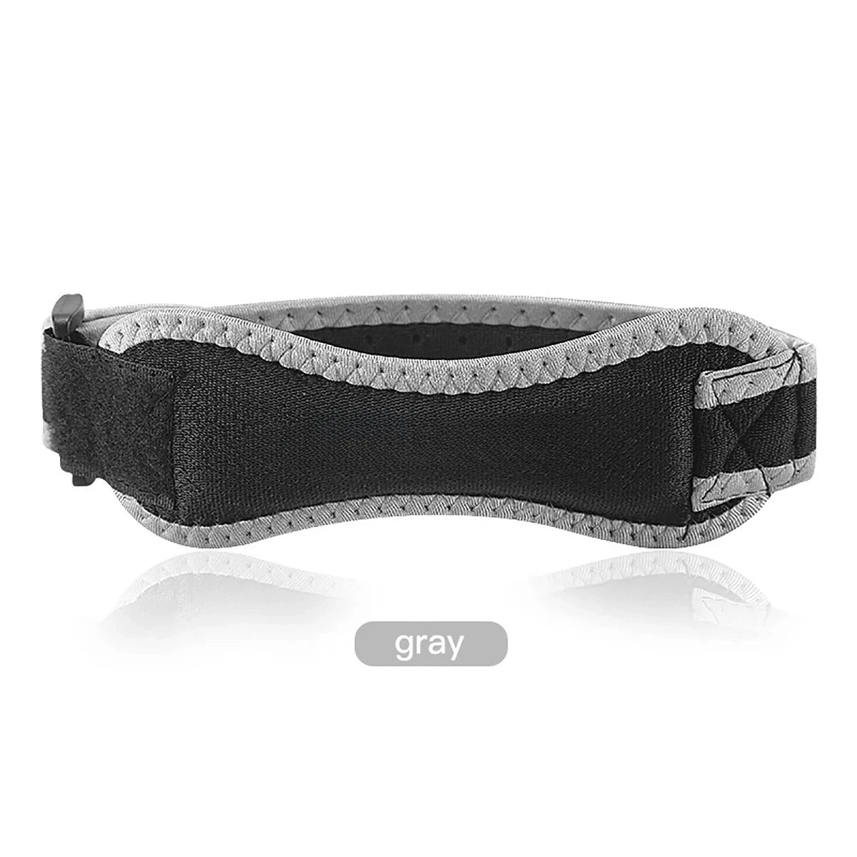Adjustable Eva soft pad Knee Strap Patella Tendon Protector Running Cycling Gym Sports Knee Support Compression Wrap Unisex pain Oasis Select Grey 1pcs