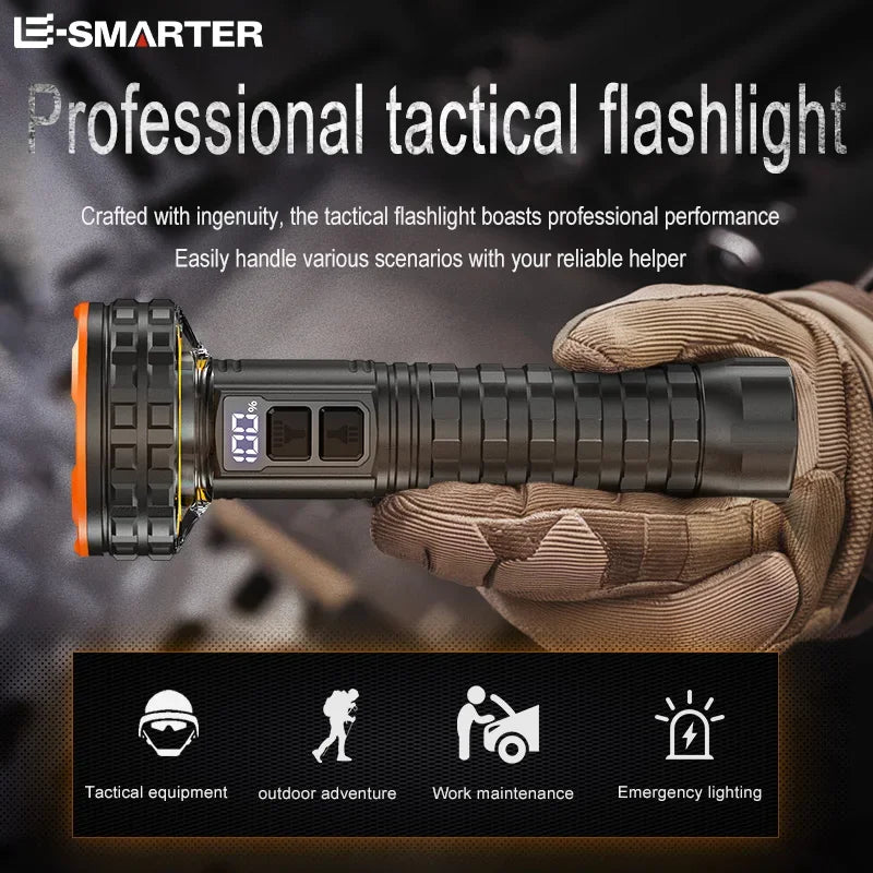 Outdoor Super Bright Portable Lighting Highlight Powerful LED Flashlight USB Rechargeable Flashlight LED Camping Light travel Oasis Select