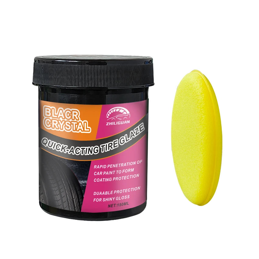Tire Shine & Protection Wax | Deep Black Anti-Aging Formula