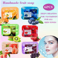 6 sets of fruit flavored handmade soap, with 6 different flavors to choose from, including sweet orange, blueberry, kiwi, etc., Oasis Select SET6 600G