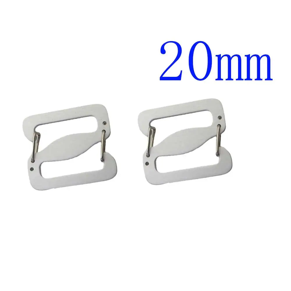 1pair 20/25/30mm Kayak Inflatable Boat Webbing Quick-Release Straps Buckles with Spring Snap Hook Strap Fasteners Hardware Oasis Select silver2pcs 20mm