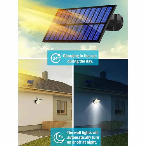 106 LED Solar Floodlight Motion Sensor Remote IP65 Waterproof Solar Outdoor Floodlight Oasis Select