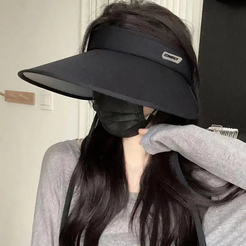 Womens Outdoor Wide Brim Sun Hat Breathable Foldable Summer Beach Hat UV Protection Fishing Hiking Cap Driving Sunshade Hat Oasis Select
