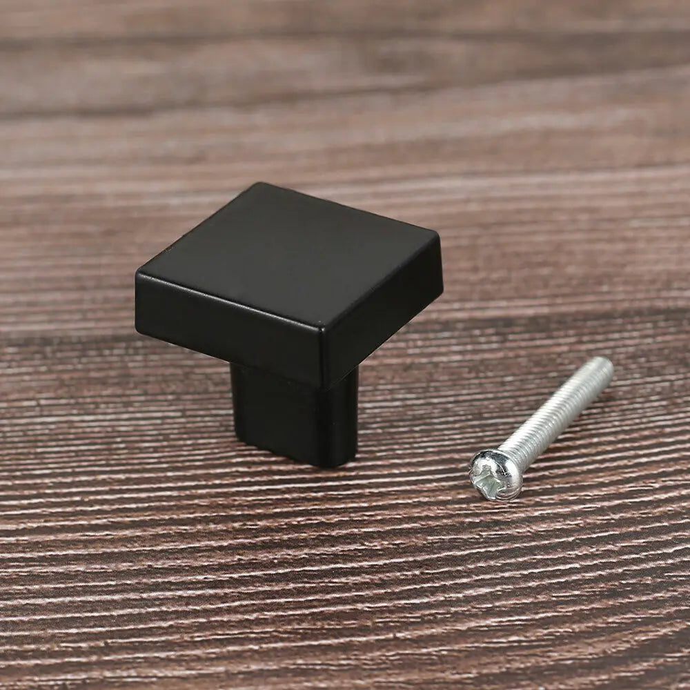 Nordic Fresh Square Cabinet Knobs Black, Gold, Silver Cupboard Drawer Knob Handles Pulls Furniture Home Decor DIY Door Handle Oasis Select A-Black As show