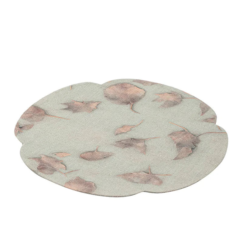 Chinese Round Tea Mat Zen Fabric Table Dry Tea Mat Kung Fu Tea Cup Accessories Waterproof Tea Mat Oasis Select