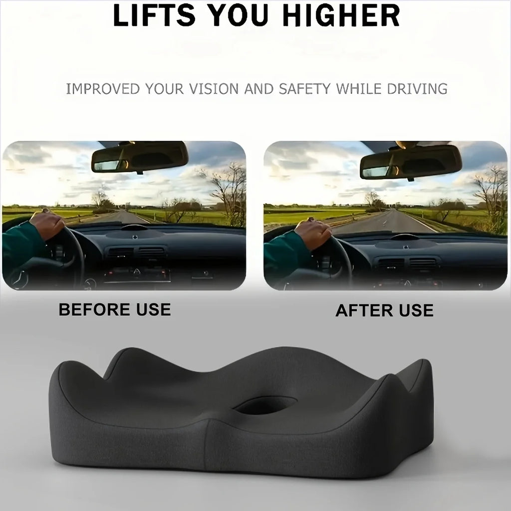 Memory Foam Car Seat Cushion Lumbar Support Pillow Soft Elastic Office Chair Pad Seat Cushion Suit for Desk Office Use Oasis Select