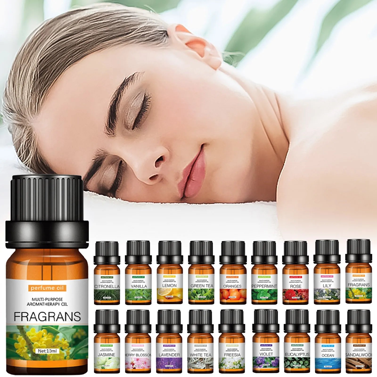Flower Fruit Essential Oil Water-soluble Relieve Stress For Humidifier Aroma Diffuser Fragrance Lamp Air Freshening Aromatherapy Oasis Select