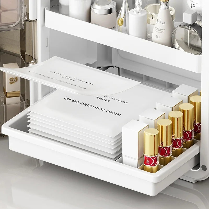 1 pcs Cosmetics storage box, desktop shelf, storage rack, dressing table, large-capacity skin care products storage cabinet Oasis Select