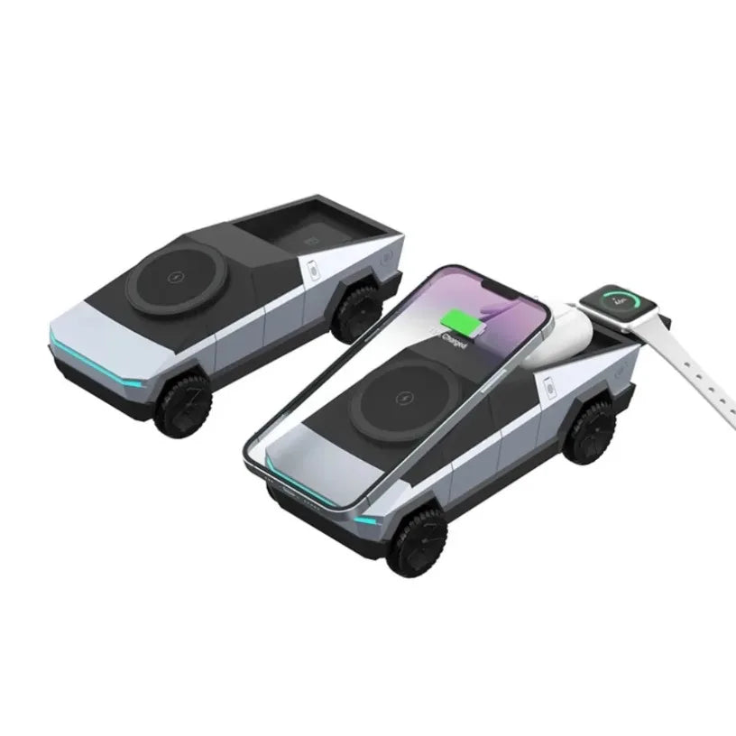 Fast Wireless Charger Car Dashboard Stand Magnetic For iPhone 16~12 Samsung Galaxy S24 S23 iWatch Galaxy Watch Buds AirPods Pro Oasis Select
