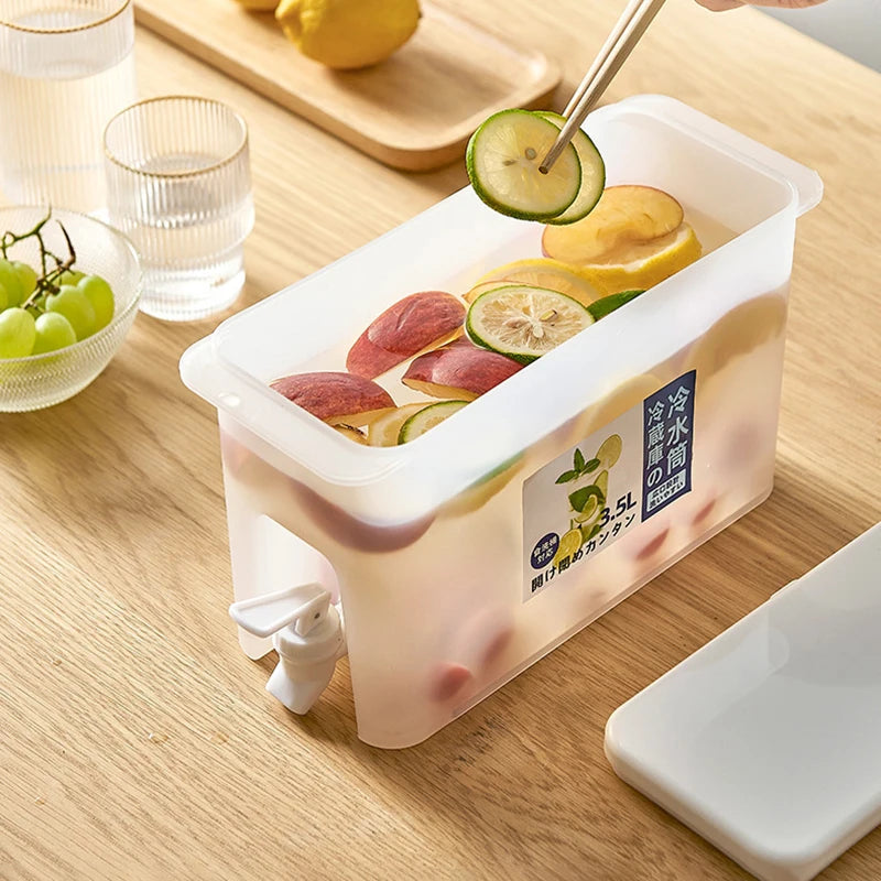 Drink Dispenser Water Kettle With Faucet Juice Lemonade Container Outdoor Fridge Storage Organizer Oasis Select