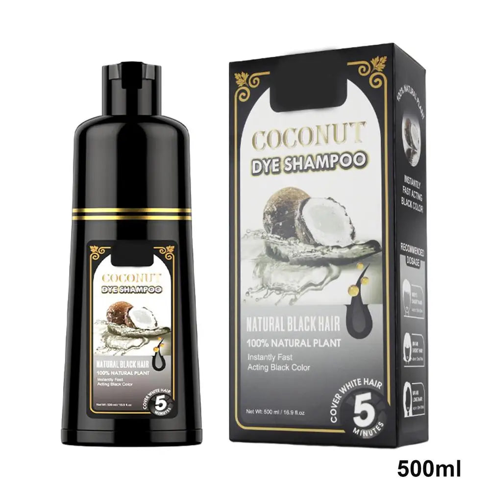 500ml Ginger shampoo coconut Shampoo Natural Hair Dye Shampoo Blacking Gray Hair Dye Black Shampoo For White Coloring Oasis Select coconut China Mainland