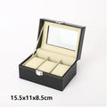 3/6/12 Slot Men Watch Display Case PU Leather Watch Organizer Box Black Watch Bracket Display Box Holiday Gift Wotch Box Oasis Select 3 slot M