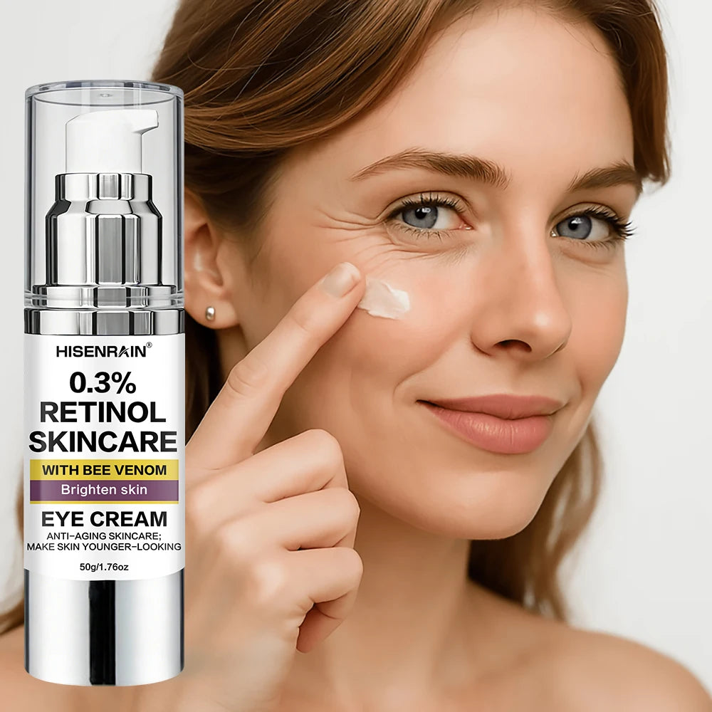 HISENRAIN Retinol Brightening Eye Cream - Anti-Aging Formula for Dark Circles & Wrinkles, Suitable for All Skin Types. Oasis Select