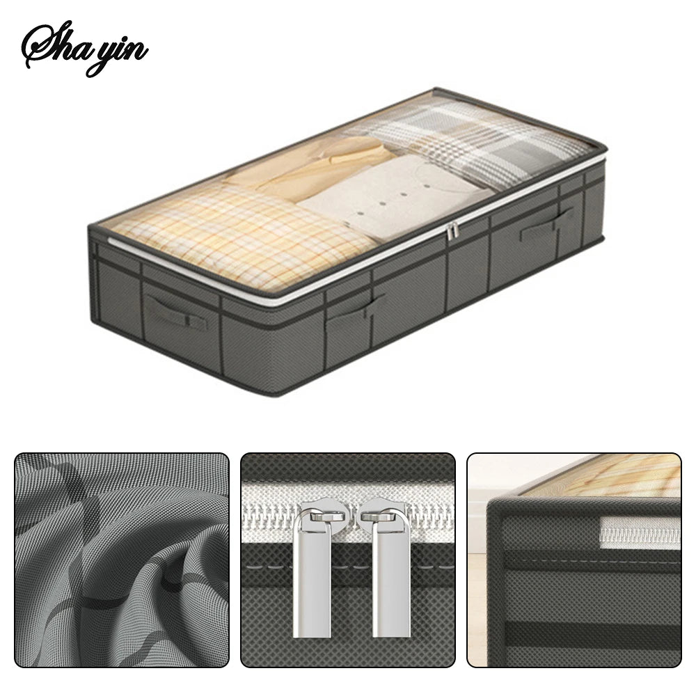 Foldable Non-Woven Under-Bed Storage Bag – Large Capacity