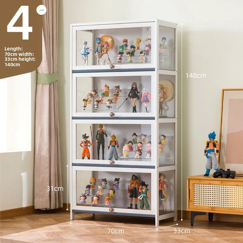 Showcase Figure Lego Showcase Up to building block Storage box Household toy model Storage rack Display shelf Oasis Select Four doors 70