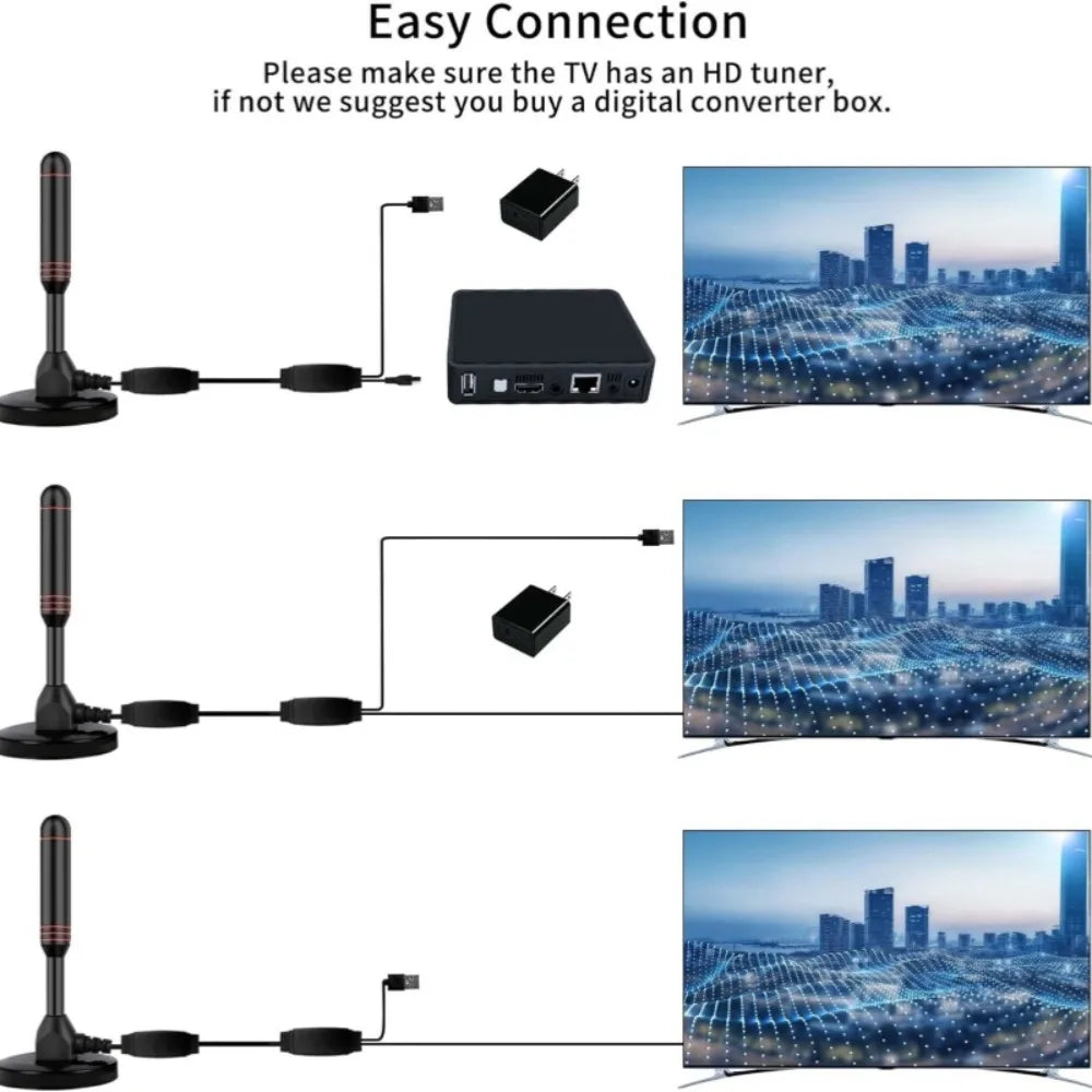 2025 New DTMB Domestic TV Suction Cup Aluminum Antenna with ATSC DVB-T HDTV Signal Amplifier Oasis Select