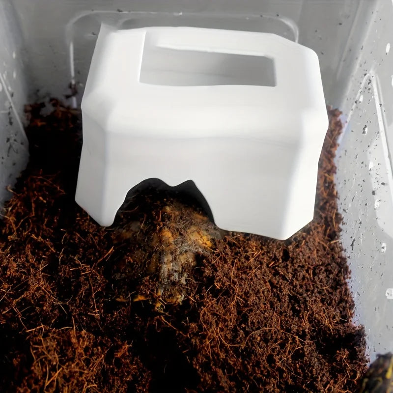 Plastic to avoid water basin reptile water basin tortoise palace Corn snake climb pet drink bowl plastic supplies simulation Oasis Select white