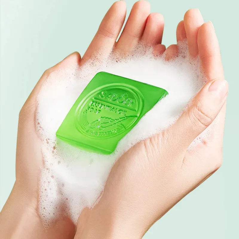 Aloe Vera Smooth Cleansing Natural Soap Cleansing Smooth Handmade Essential Oil Soap100g Oasis Select
