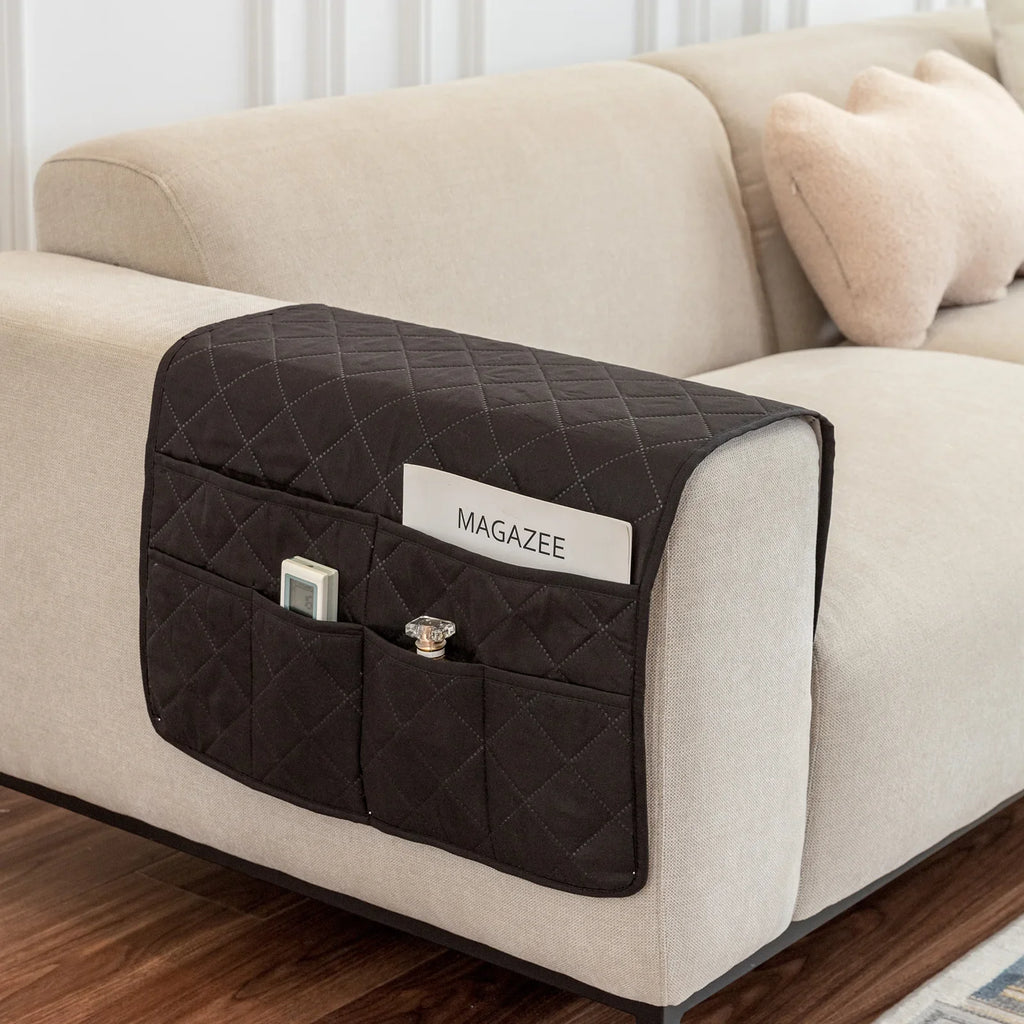 New Sofa Hand Towel with Storage Pocket Magazine Remote Control Sofa Recliner Armrest Clutter Management Bag Oasis Select 6 50X90cm