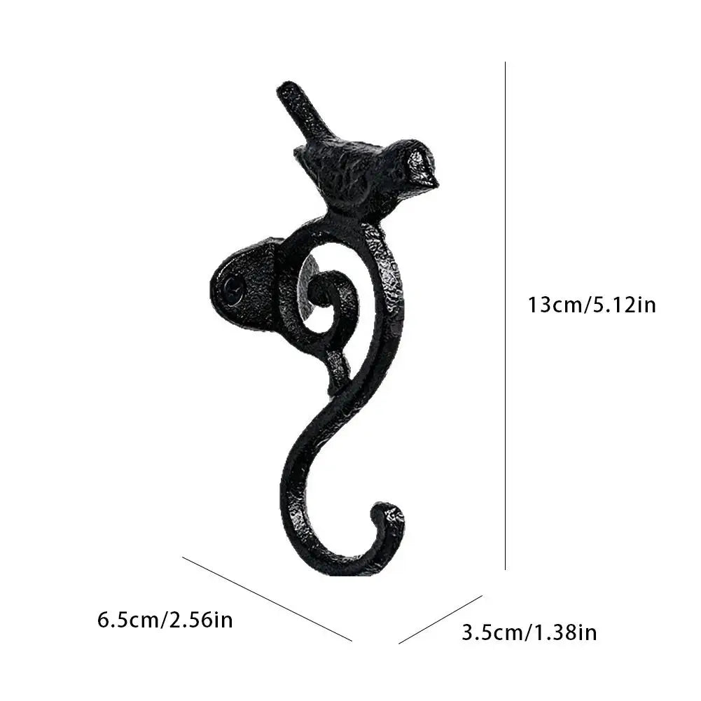 1-3Pcs Retro Bird Shaped S-Hook Heavy Duty Hanging Hook Multifunctional Organizer for Clothes Keys Garden Patio Home Decor Oasis Select