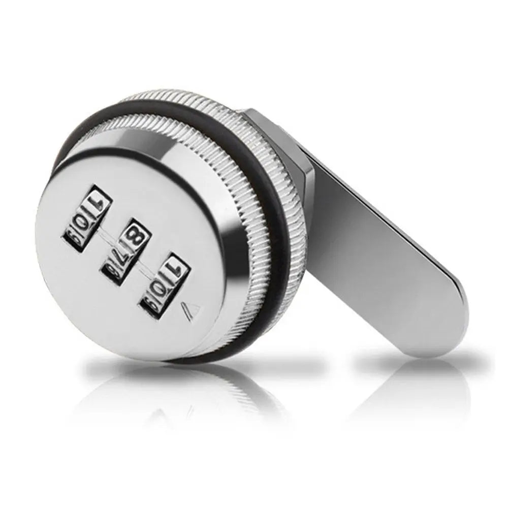 20mm Smart Cam Code Lock for Cabinet Door 3 Digit Combination Password Code Drawer Lock Box Lock Oasis Select Silver