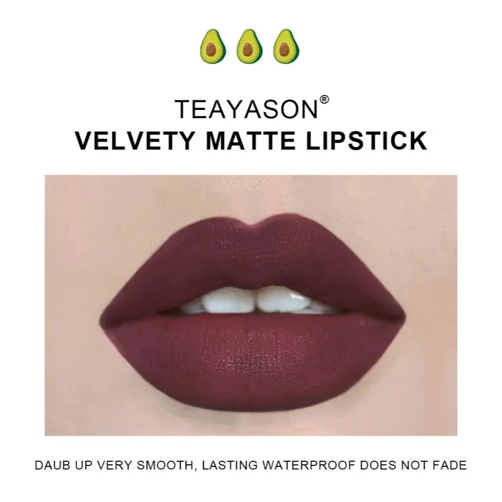 TEAYASON Matte Lipstick Set 3-Piece Waterproof Velvet Nude & Red