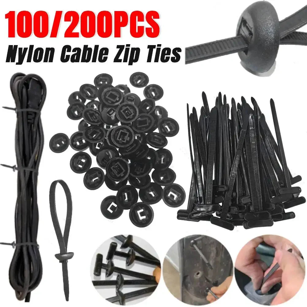 100/200-Pack Heavy Duty Nylon Cable Zip Ties Self-Locking Nylon Cable Zip Ties Oasis Select