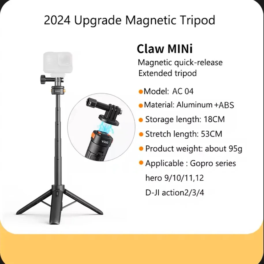 140cm Extendable Tripod Selfie Stick for Insta360 GoPro DJI