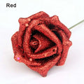 10pcs Glitter Foam Artificial Rose Heads | DIY Wedding Bouquet