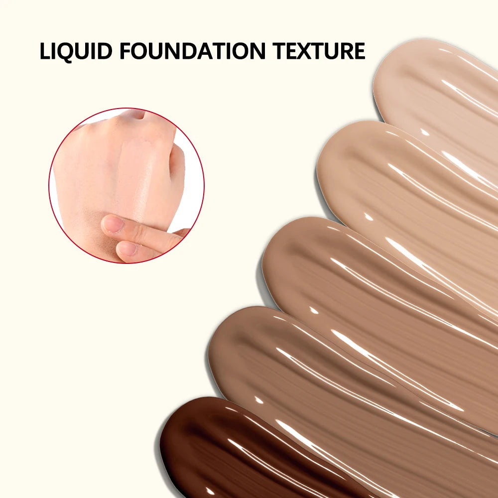 Liquid Foundation Effective Concealer Waterproof Sweat-resistant Matte Finish Base Makeup Long-Lasting Natural Foundation Cream Oasis Select