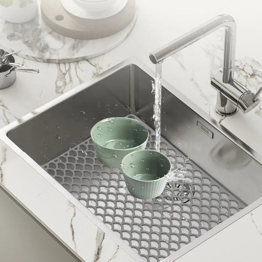 Silicone Sink Protector Mat Foldable Anti Slip Tableware Drainage Drying Mats Multi Functional Heat Resistant Non-slip Sink Mat Oasis Select