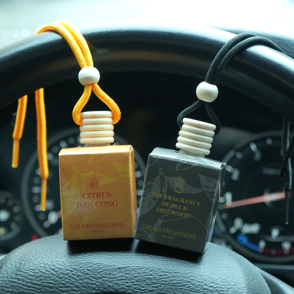 4-Pack Tea Scented Car Air Freshener – Alcohol-Free Rope Hang Car Air Freshener Oasis Select