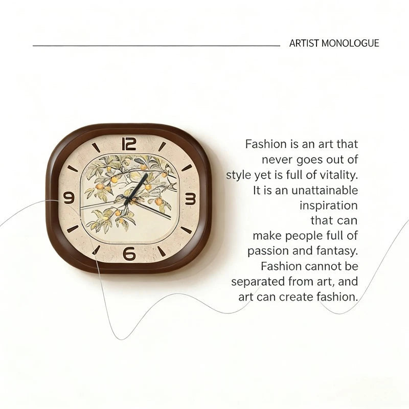 No Drill Wall Clock 2025 New Design Creative Silent 3D High End Vintage Wall Mounted Clock for Living Room and Dining Room Oasis Select