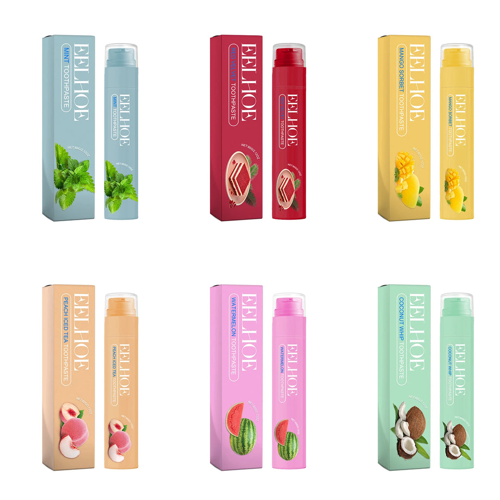 Whitening Toothpaste Various Flavors Remove Stains Clean Teeth Freshen Breath Protect Teeth-Fruity Formula Clean Fresh Mouth Oasis Select 6PCS Boxed