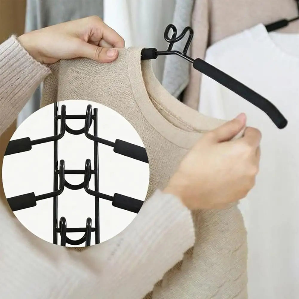 5-in-1 Folding Clothes Hanger – Space Saving Closet Organizer