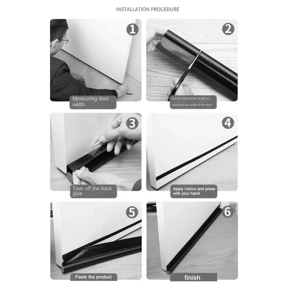 New Leather Door Seal Strip Windproof Foam Sound Insulation Sealing Strip Warm Multifunctional Door Joint Sealing Strip Door Oasis Select