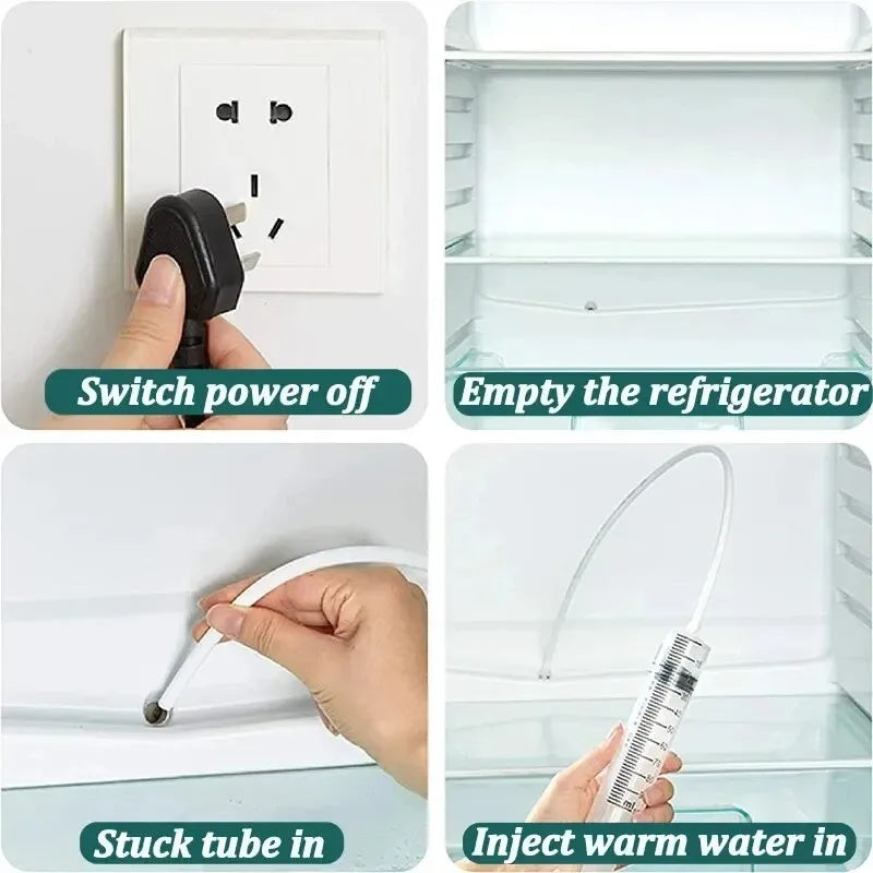 5/6 Pcs Refrigerator Drain Hole Clog Remover Fridge Hole Brush Water Outlet Cleaner for Household Clean Dredge Cleaning Tools Oasis Select